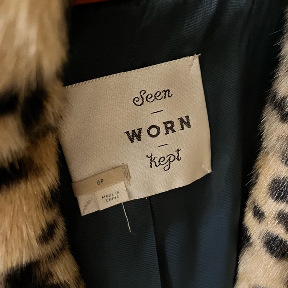 Anthropologie leopard Print Faux Fur Coat - Picture 3 of 3